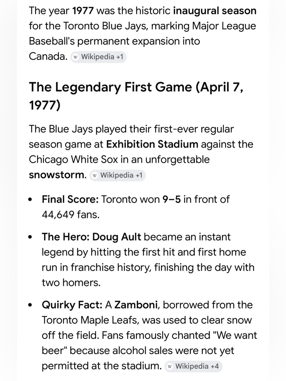2 for $30 🆕 1977 Toronto Blue Jays Baseball Graphics - Picture 5 of 14